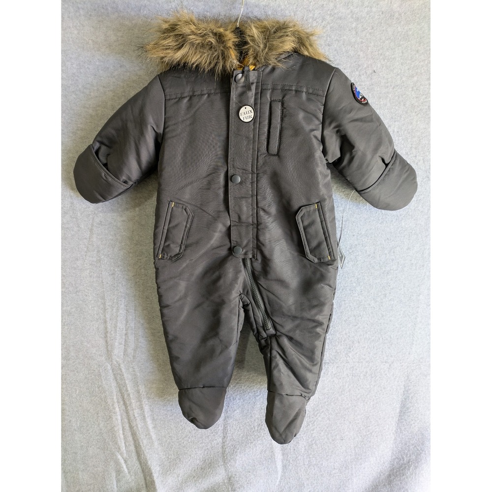 Rothschild Expedition Pram Snowsuit Baby 12M Fur‎ Hood One Piece Winter Suit